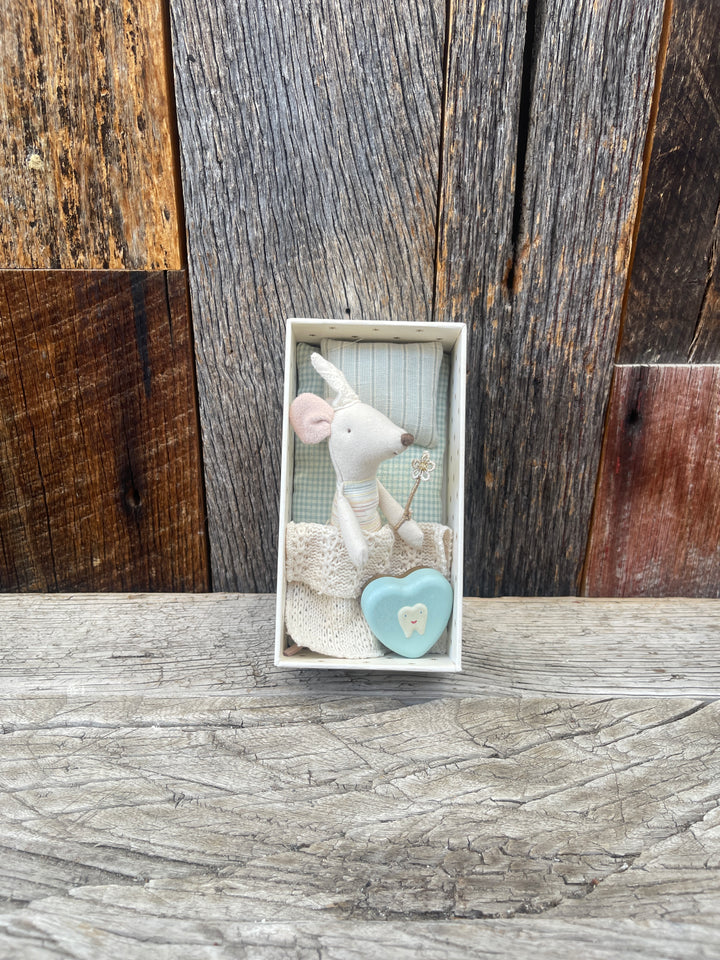 Maileg Tooth Fairy Mouse Little Brother in Matchbox 17-4105-00
