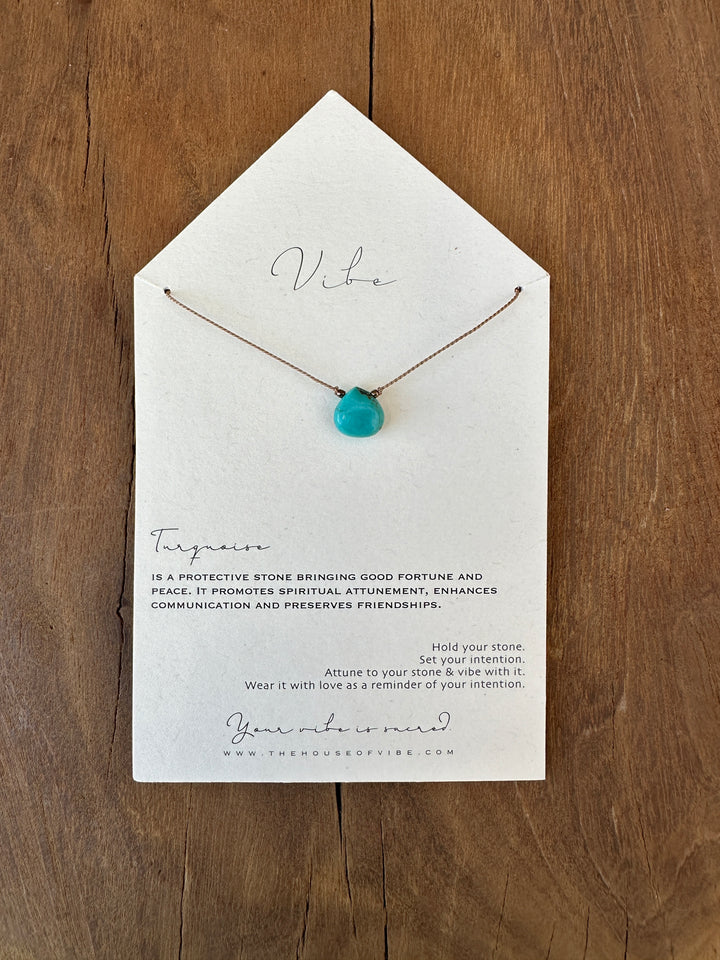 Vibe Necklace Turquoise Single Stone