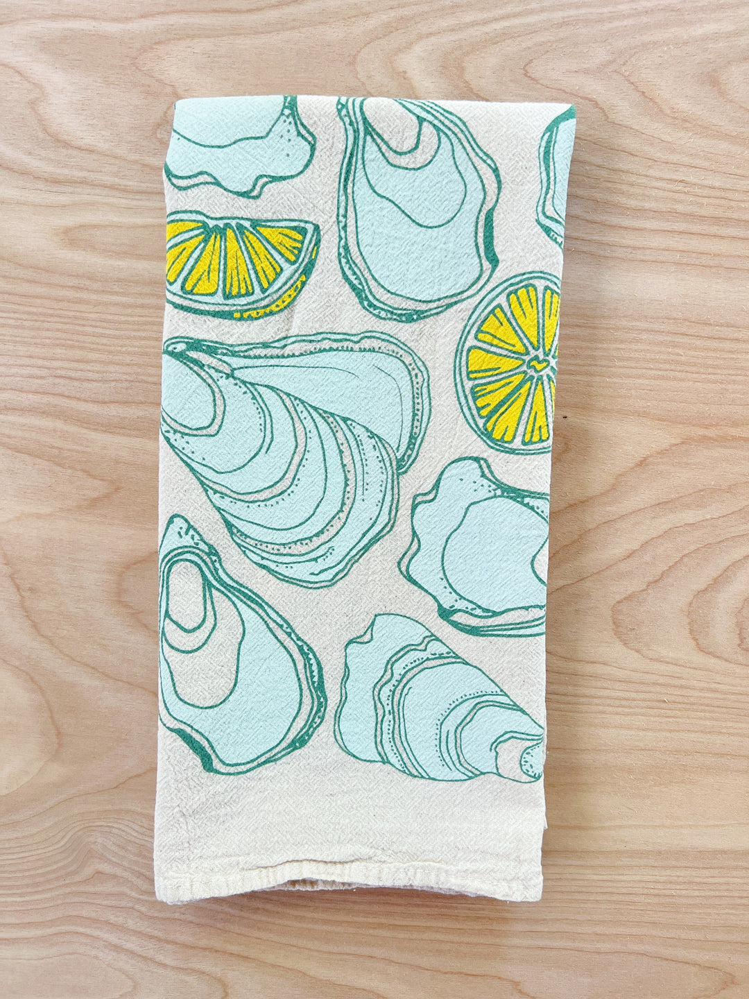 Noon Designs Oysters Tea Towel