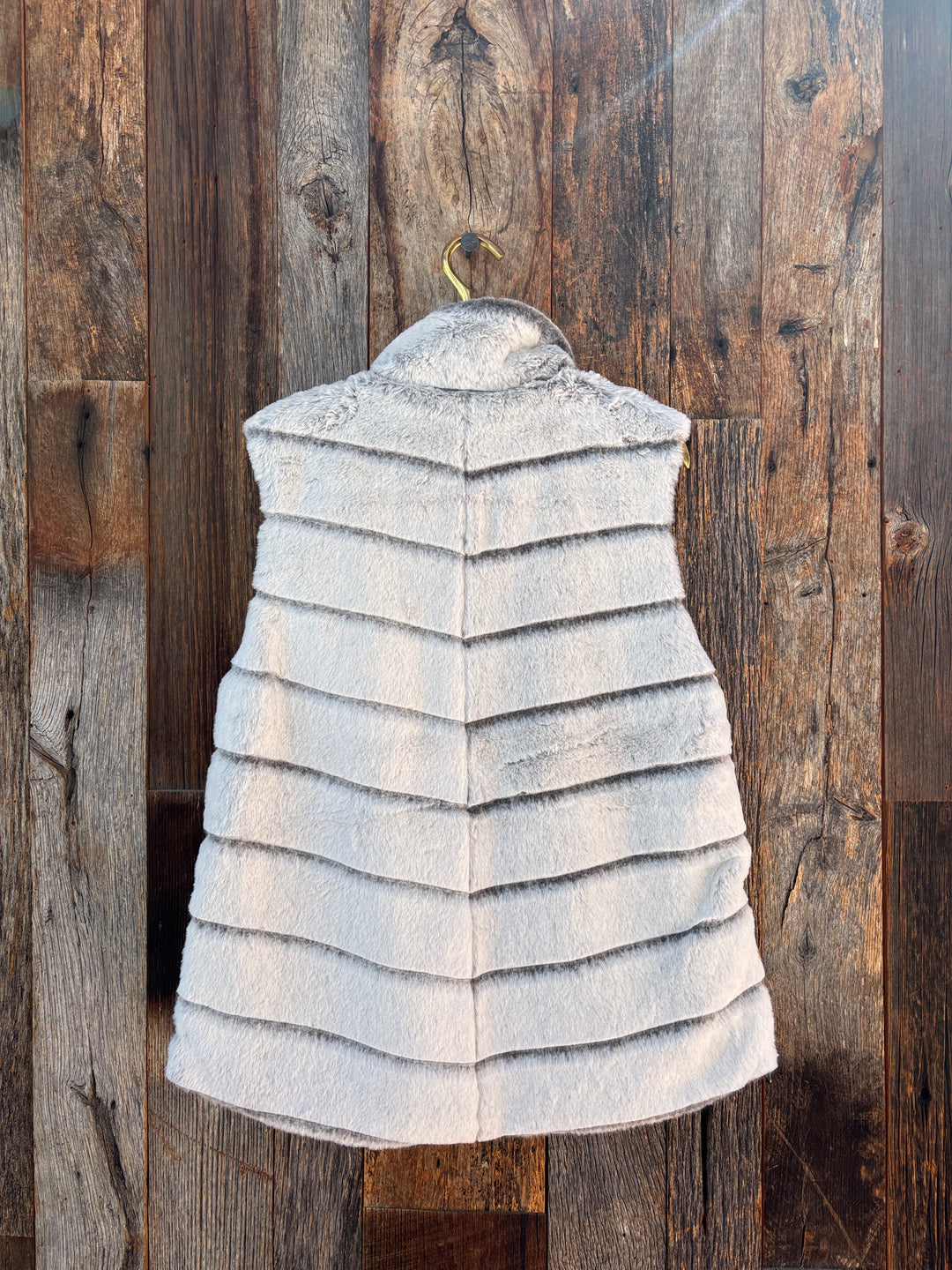 Dylan Fur Love Hi-Low Vest Winter White