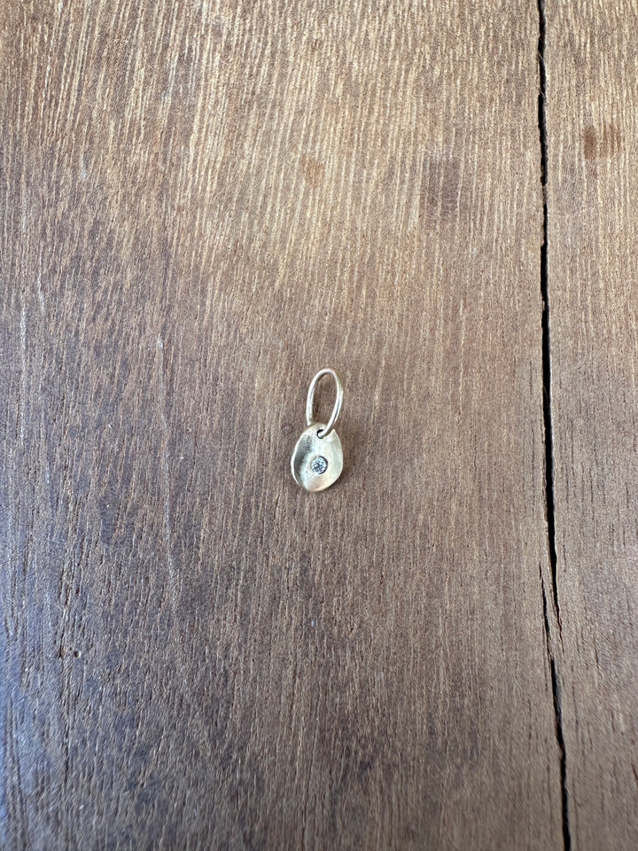 Robin M 14K Tiny Diamond Charm 1.5mm