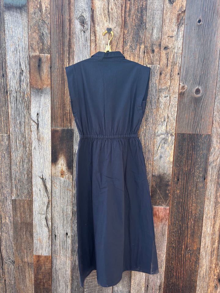 Lilla P Gusset Sleeve Maxi Dress Navy
