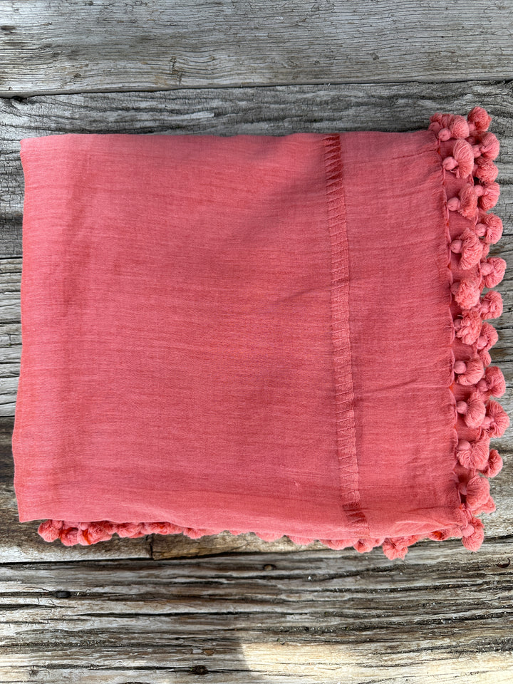 Matta Dupatta Plain Shawl Emberglow
