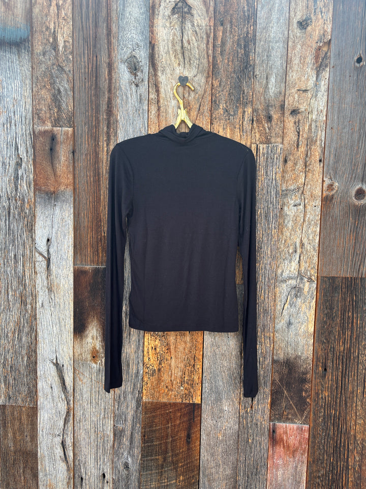 Project Social T Olive L/S Rib Turtleneck Black