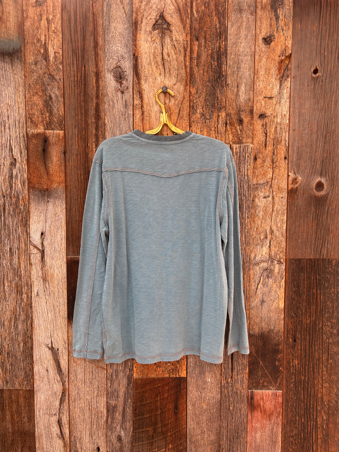 True Grit Venice Slubs L/S V-Neck Ocean Sapphire