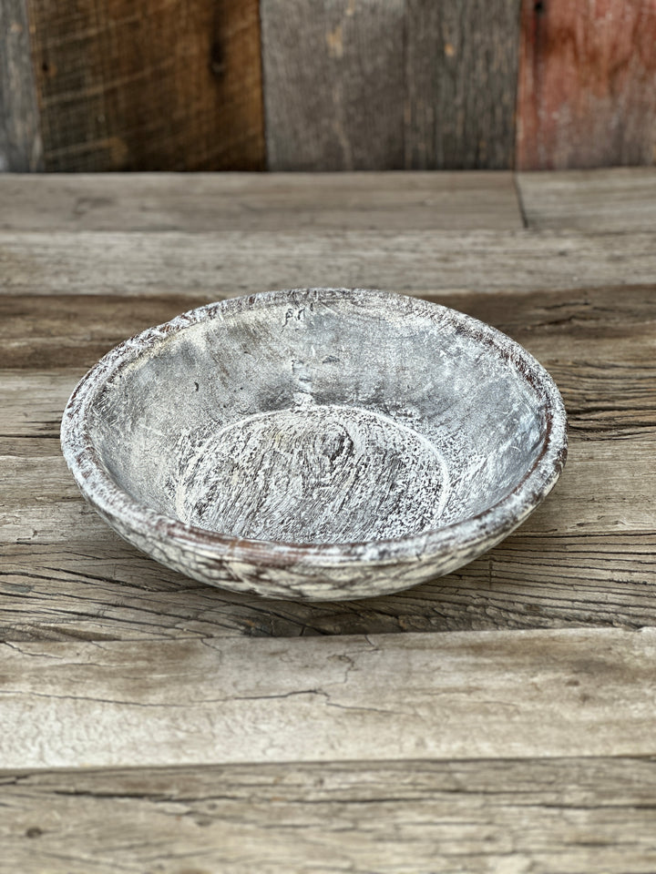 Blue Ocean Traders White Washed Vintage Bowl Small