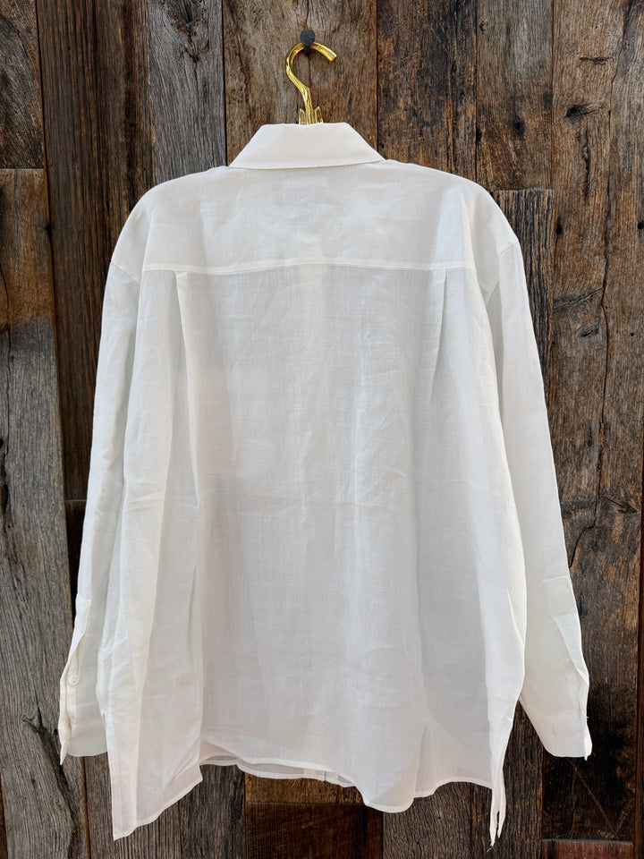 It Is Well Oversized Linen Shirt T3020 OS Salt