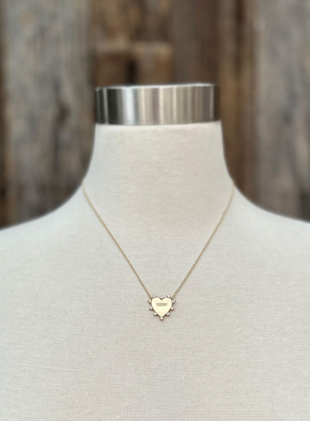 Joy Dravecky Heart of Trust Necklace Gold