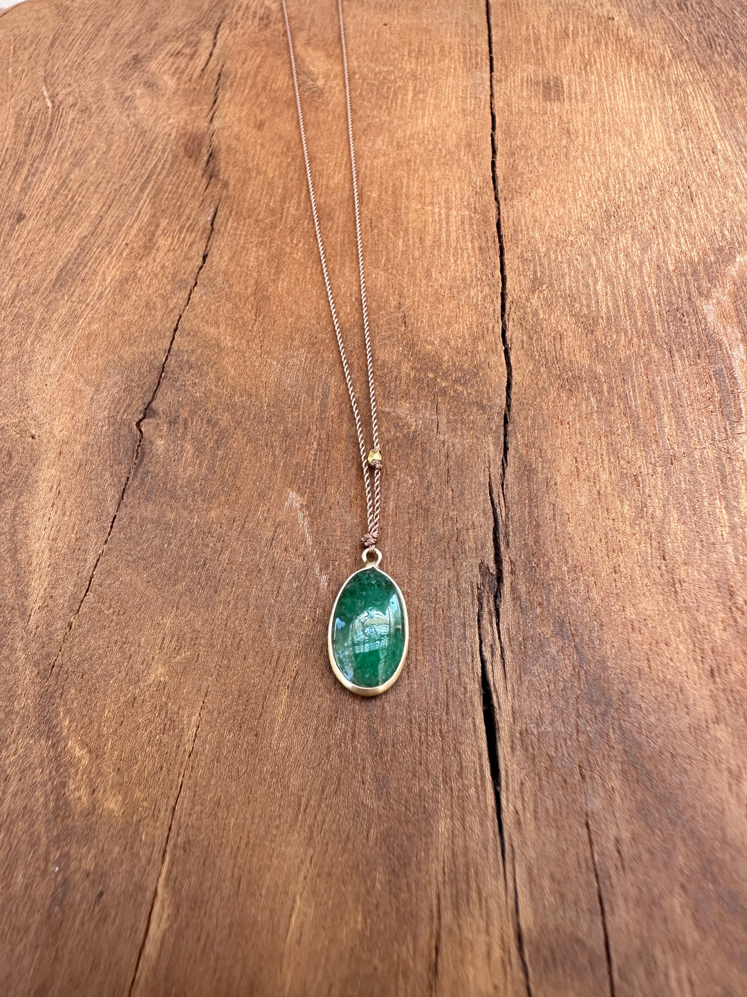 Margaret Solow Emerald Cabachon 14K LC-EM/C