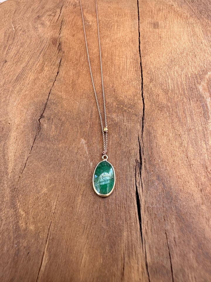 Margaret Solow Emerald Cabachon 14K LC-EM/C