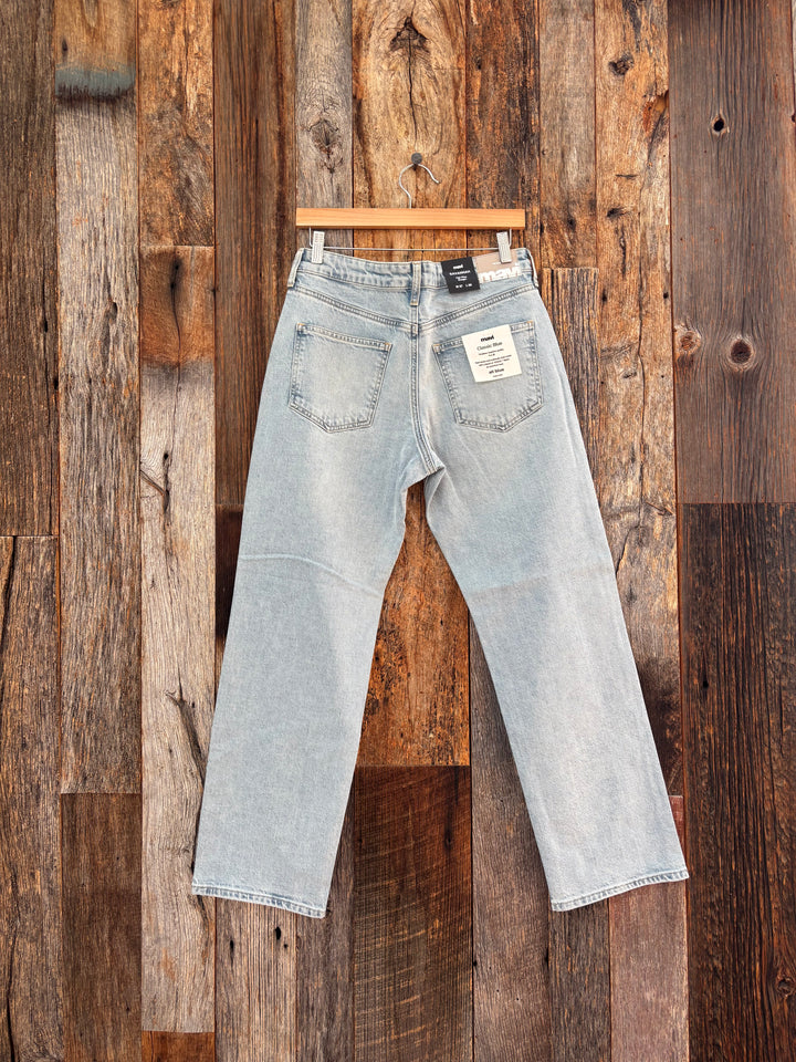Mavi Savannah Straight Leg High Rise Bleached Classic Blue Jeans