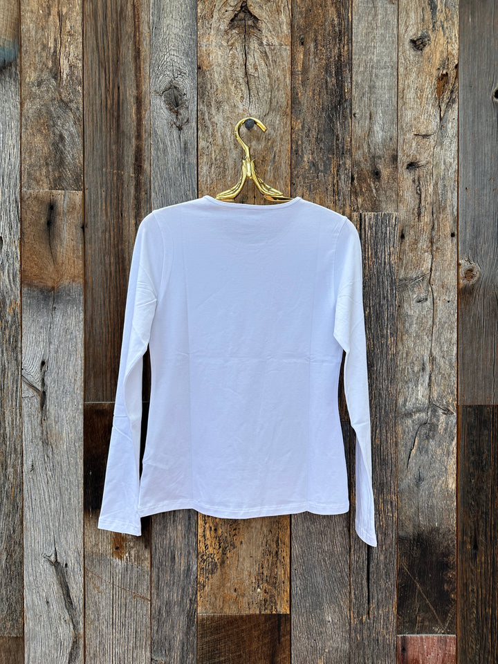 Lilla P Long Sleeve Crew White