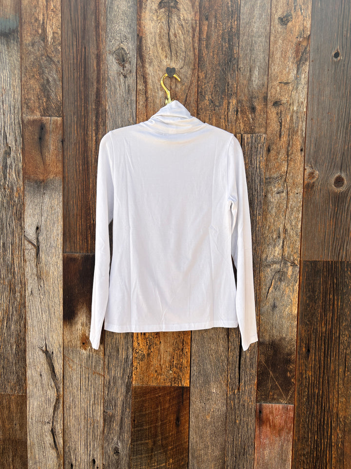 Lilla P Long Turtleneck White