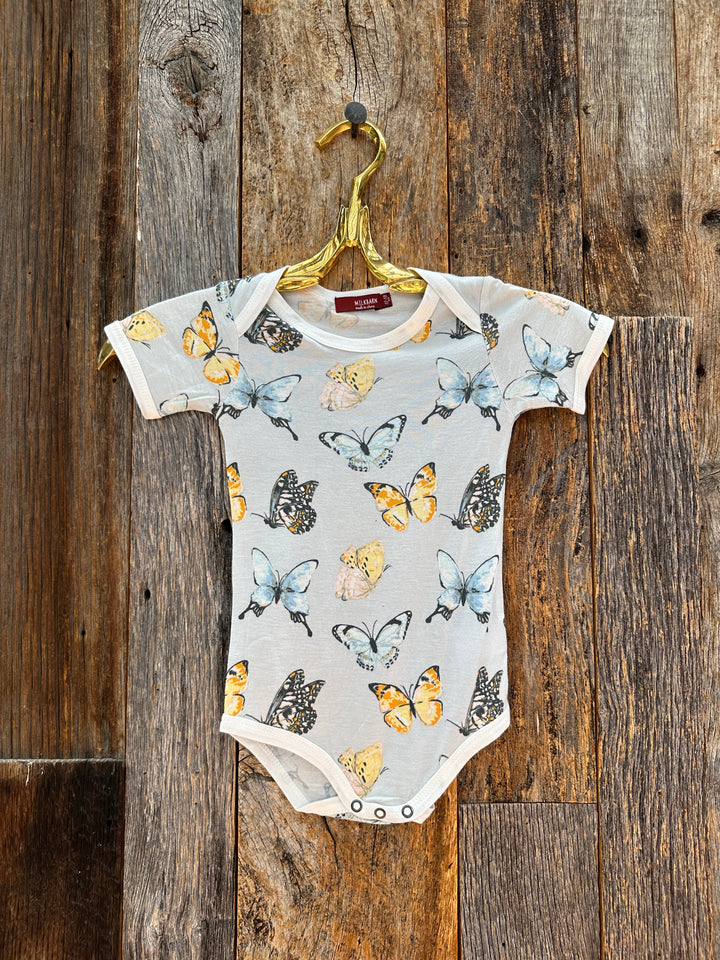 Milkbarn S/S Bamboo One Piece Butterfly 31117