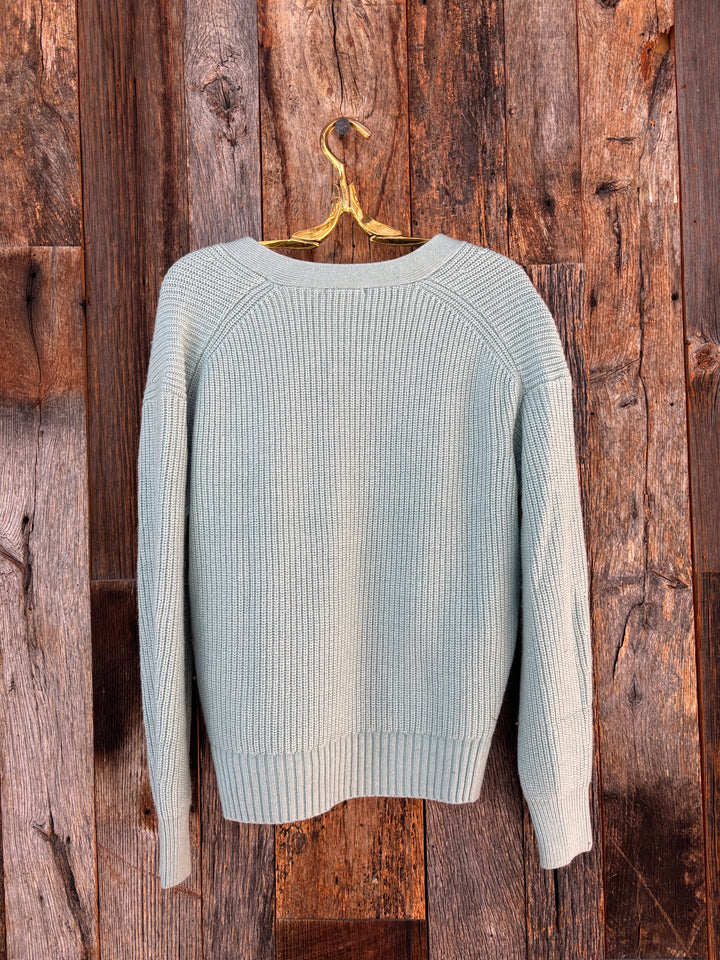 Lilla P Relaxed Side Vent Cardigan Frost