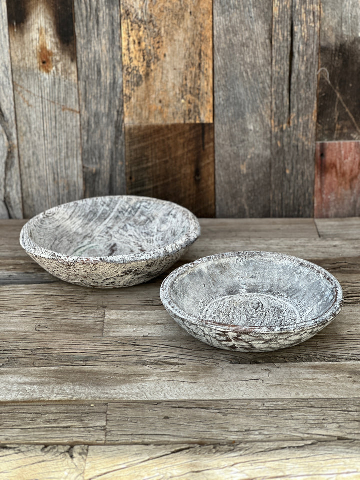 Blue Ocean Traders White Washed Vintage Bowl Small