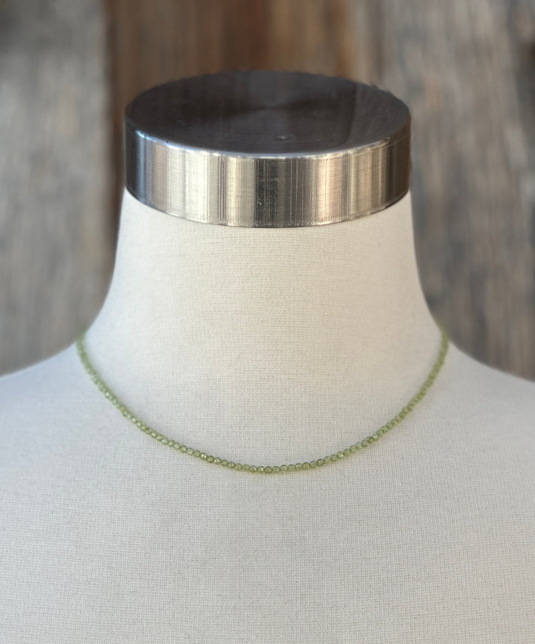 Radiant Malas Tiny Intention Necklace Peridot 16"