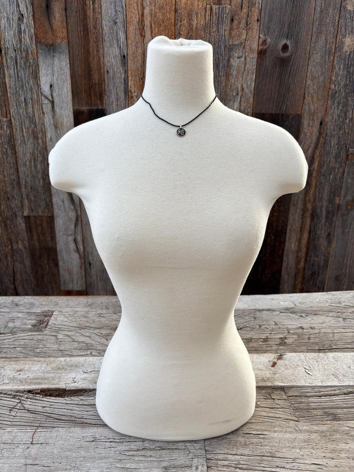 Robin M Celestial Pendant on Spinel Beads Diam. 14k SS