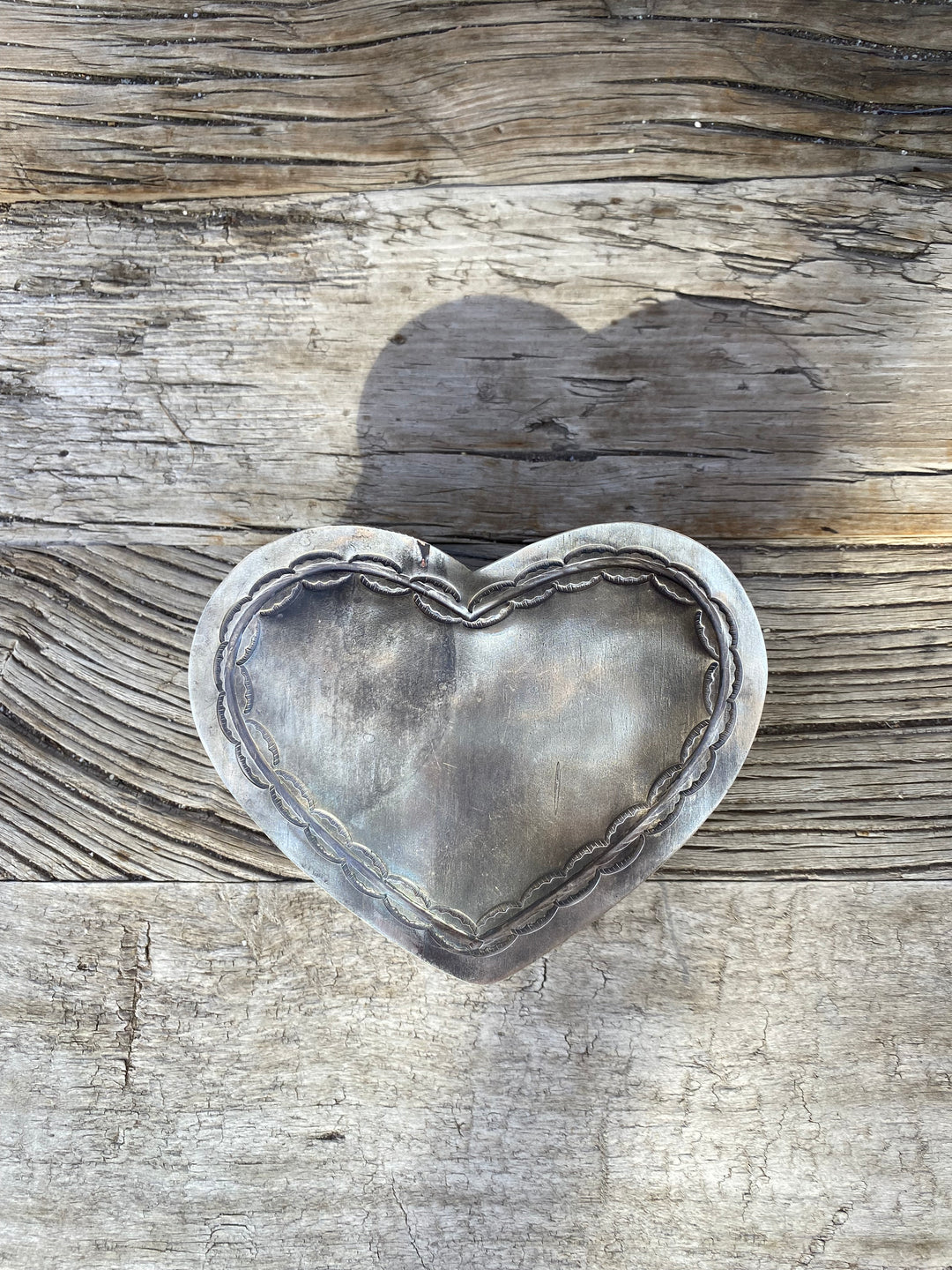J. Alexander Stamped Corazon Silver Keepsake Box