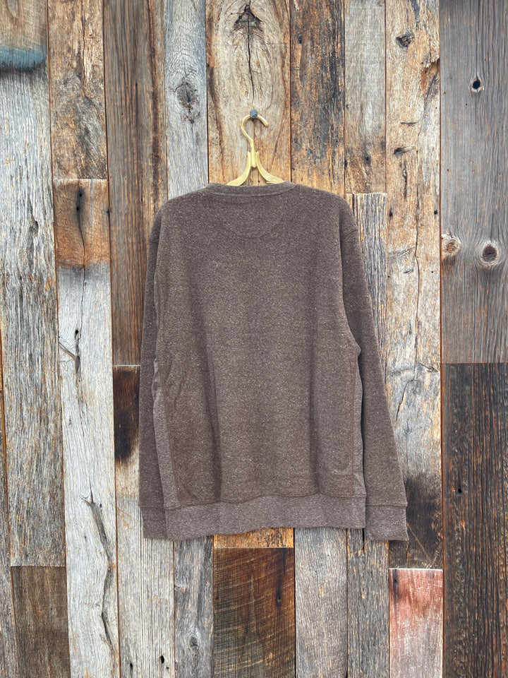True Grit Apres Fleece Vintage Sweatshirt Brown