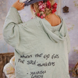 Magnolia Pearl Bapu Fritza Hoodie Top 2449 Dove Ash