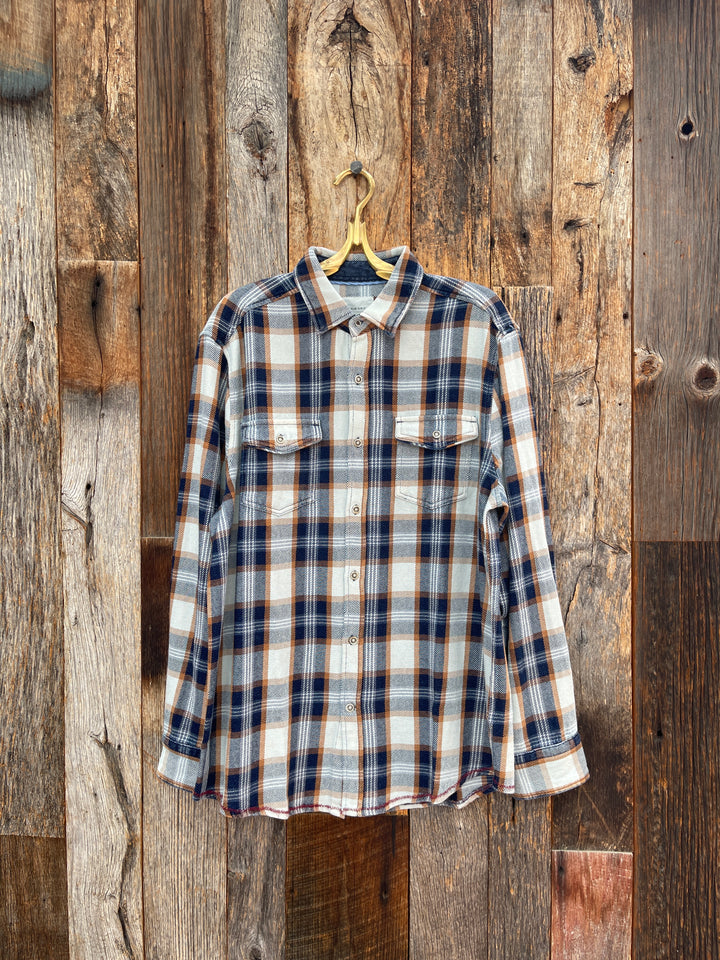 True Grit Indigos Plaids Winston L/S 2 Pocket Shirt Sun/Indigo