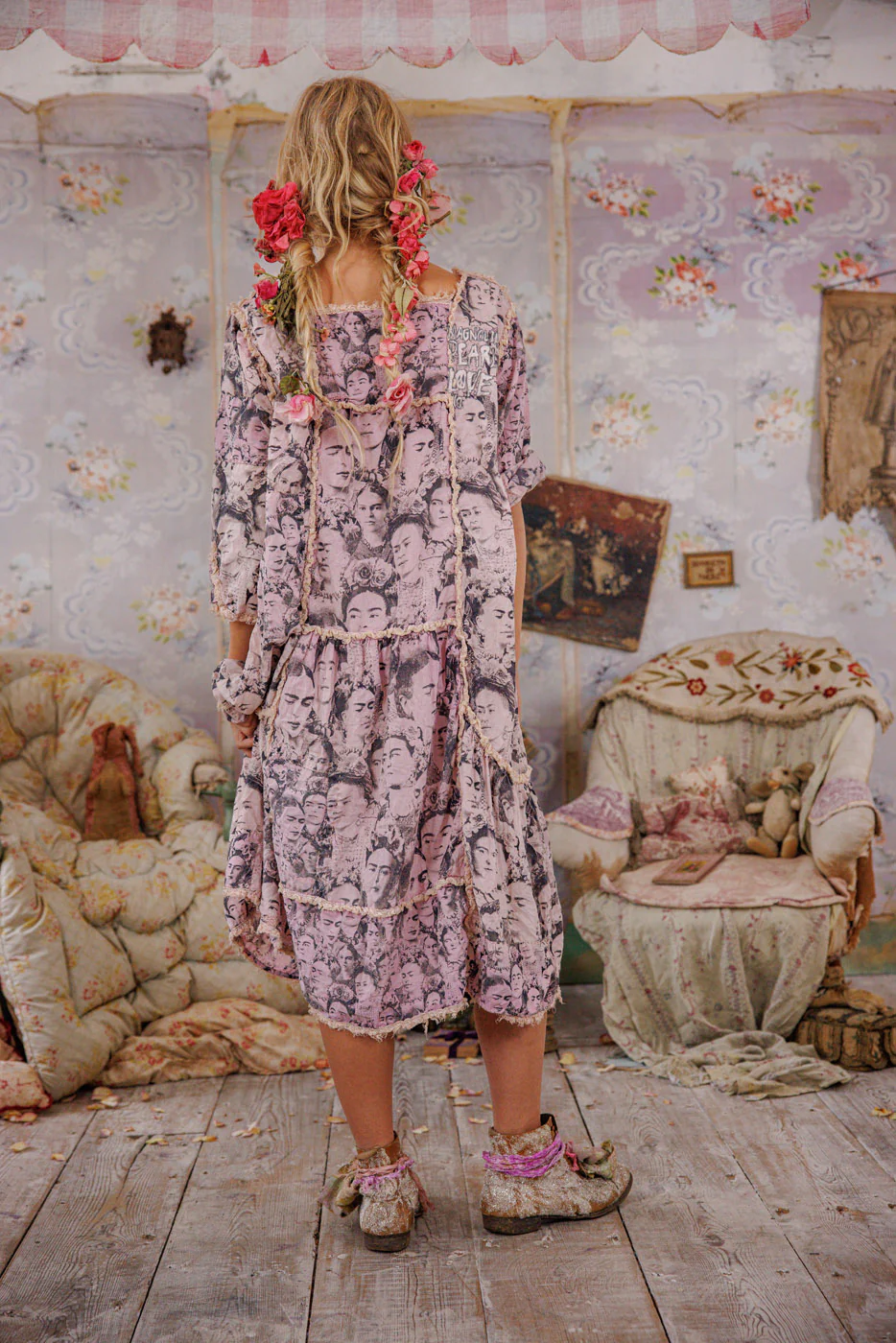 Magnolia Pearl Mural Frida Helenia Dress 1337 Self Portrait