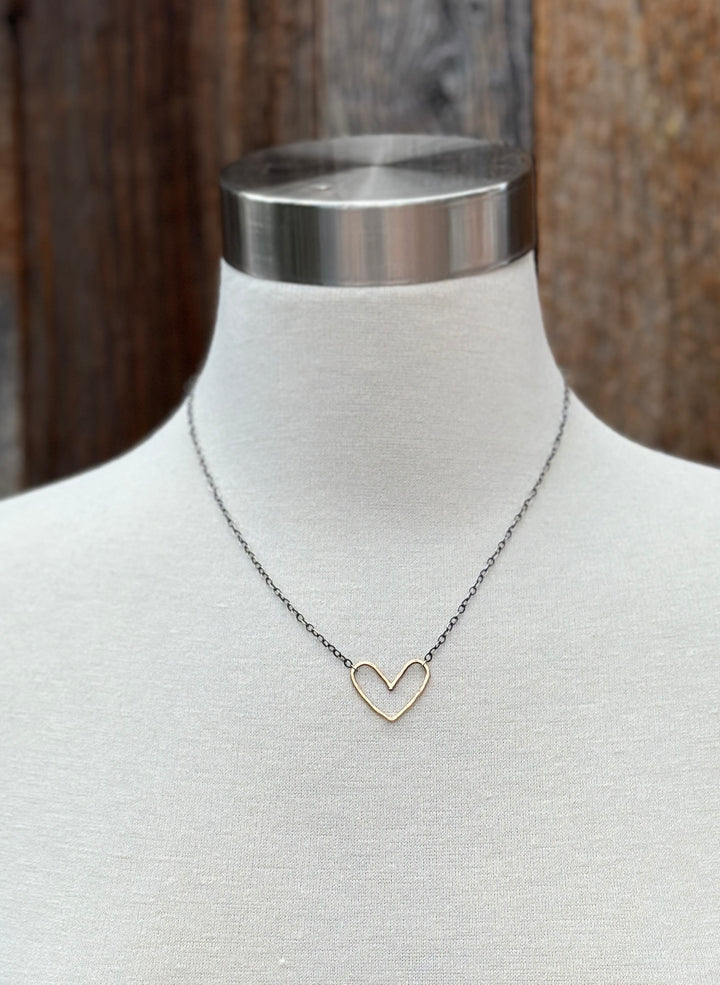 Elizabeth Nicole 14K GF Heart/OXS Chain N02