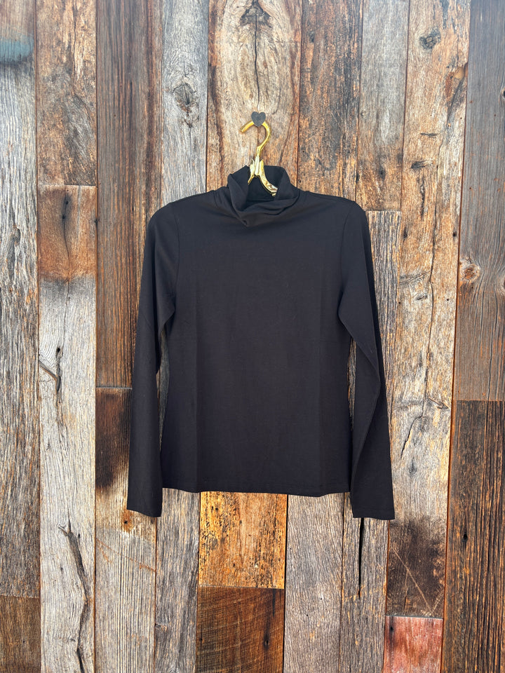 Lilla P Long Turtleneck Black