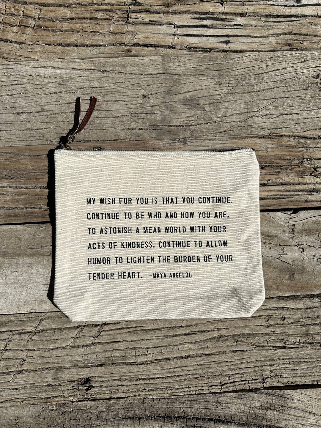 Sugarboo My Wish For You Canvas Zip Bag 8.5x7.5  AC182