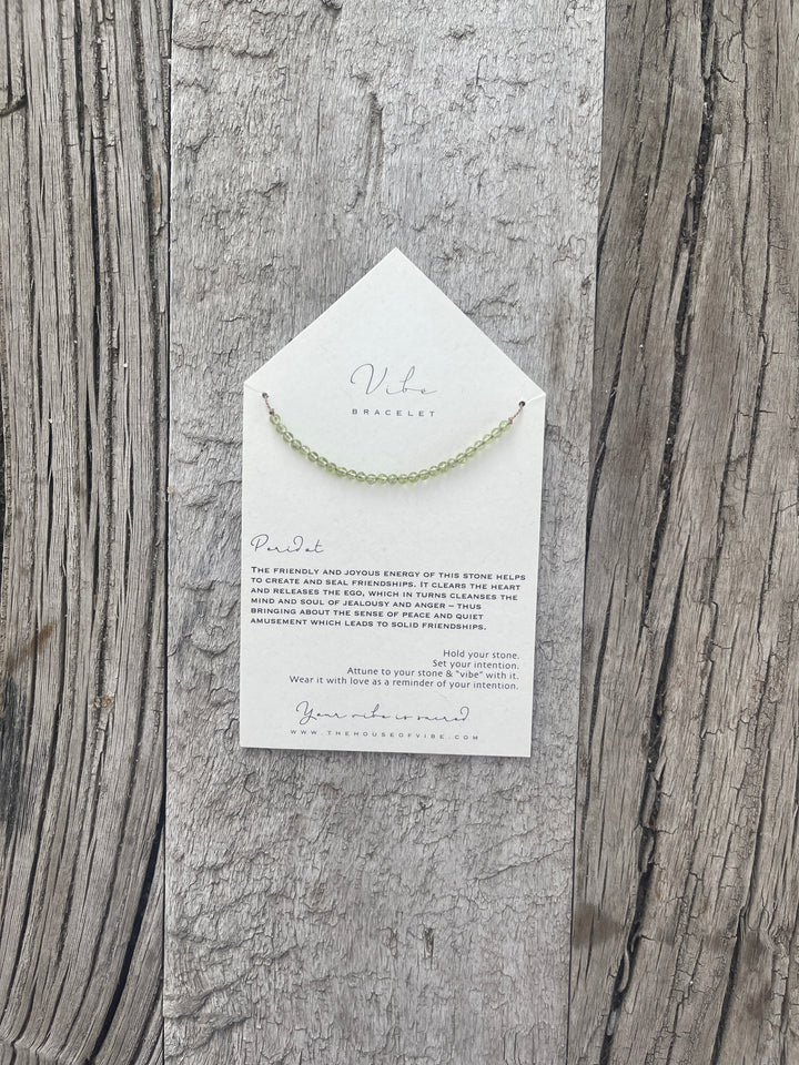 Vibe Bracelet Peridot Beaded