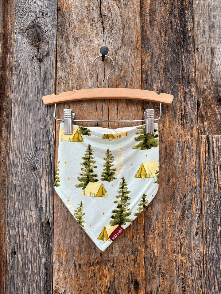 Milkbarn Bamboo Kerchief Bib Natural Camping