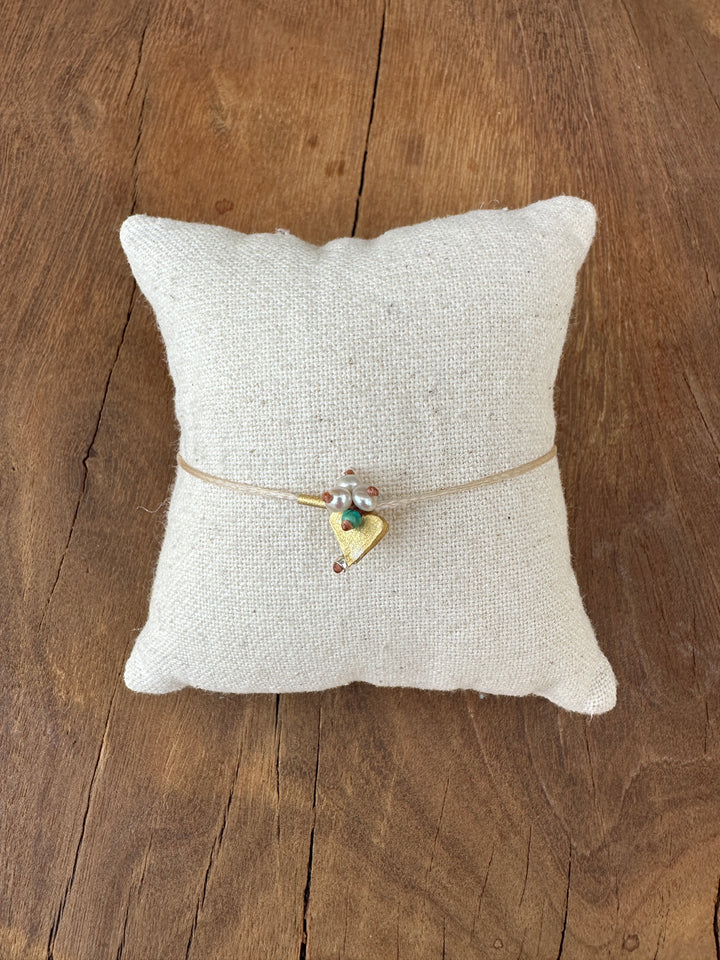 River Song Golden Heart Tiny Treasure Bracelet 24K GV