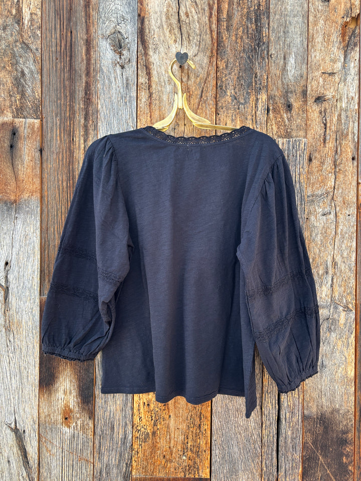 Dylan Chloe V-Neck Washed Black