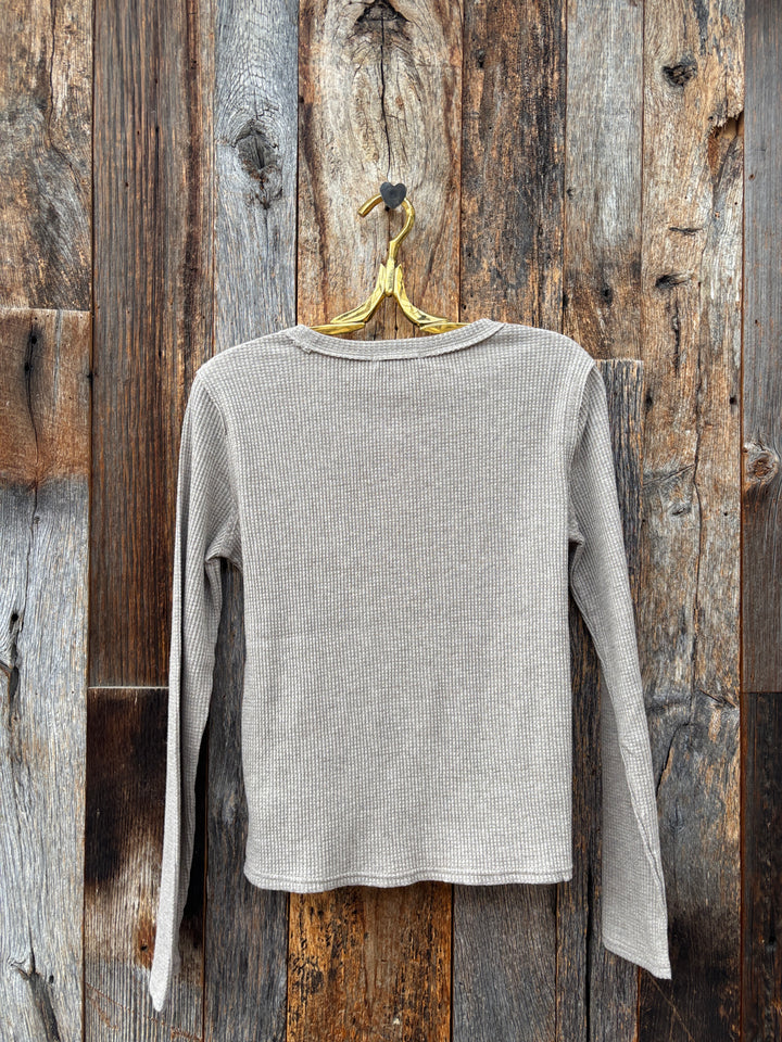 Z Supply Arlet Mini Thermal Top Smoked Heather