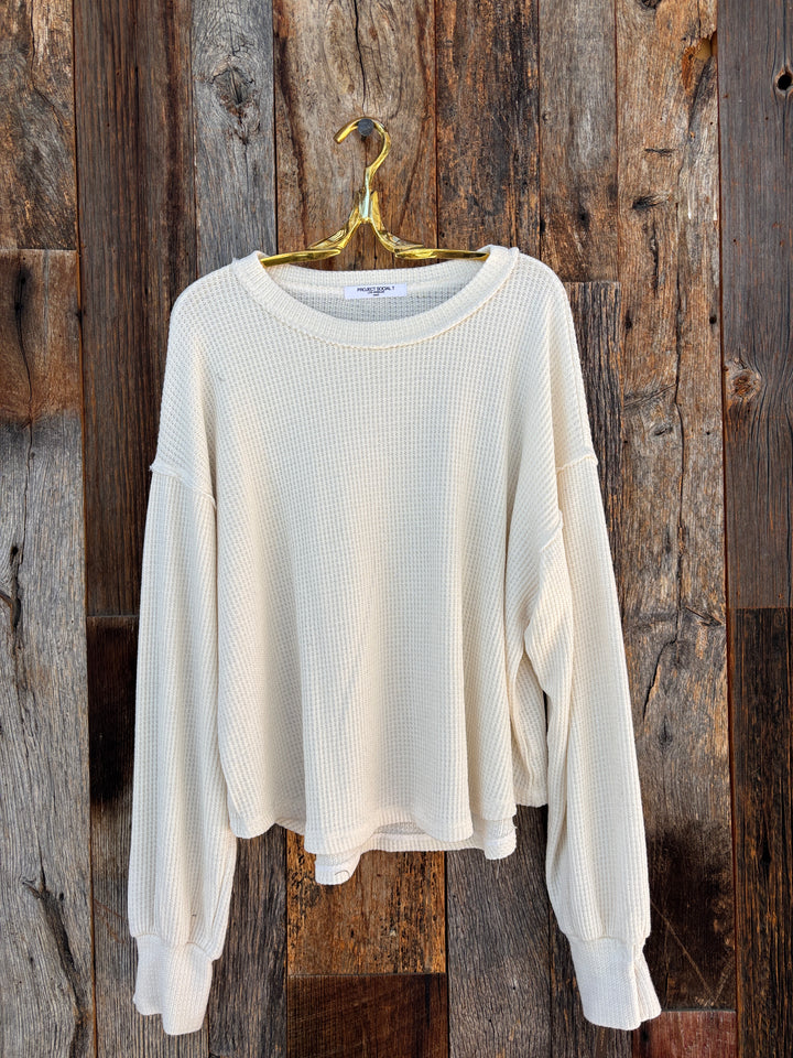Project Social T Rhiya Burnout Thermal Longsleeve Cream