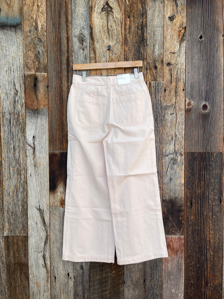 DL1961 Hepburn Wide Leg: High Rise Ankle Primrose Pink