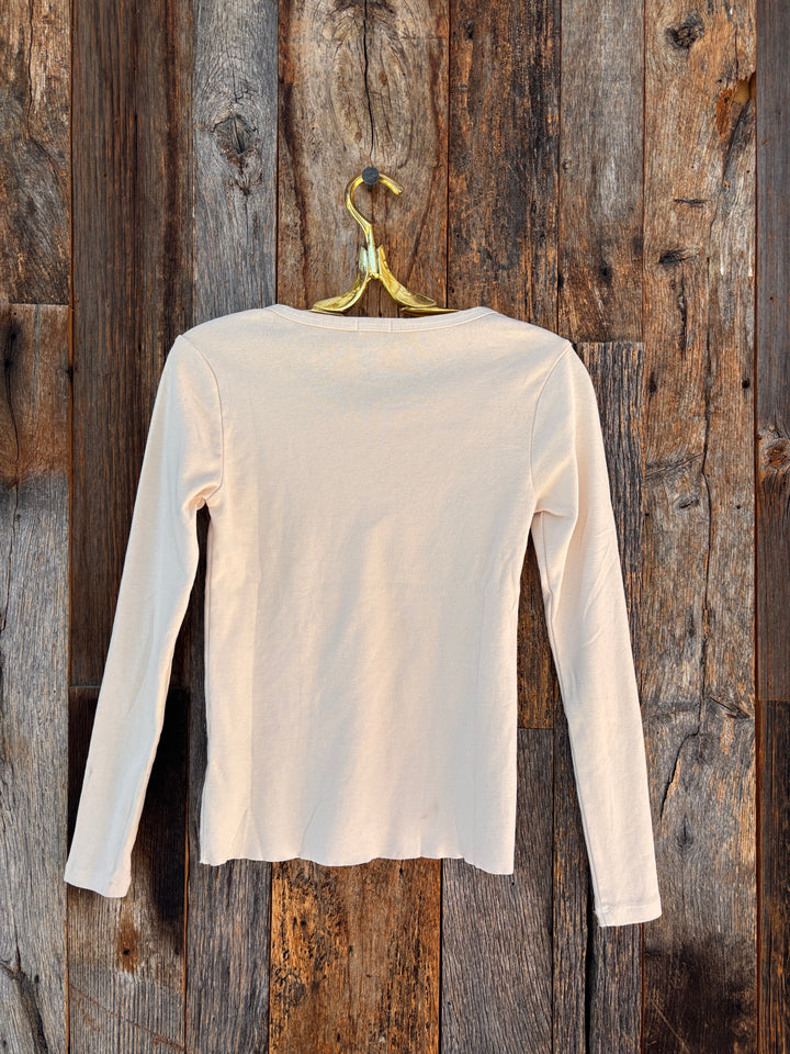 Dylan Cate Jude Rib LS Crewneck Almond