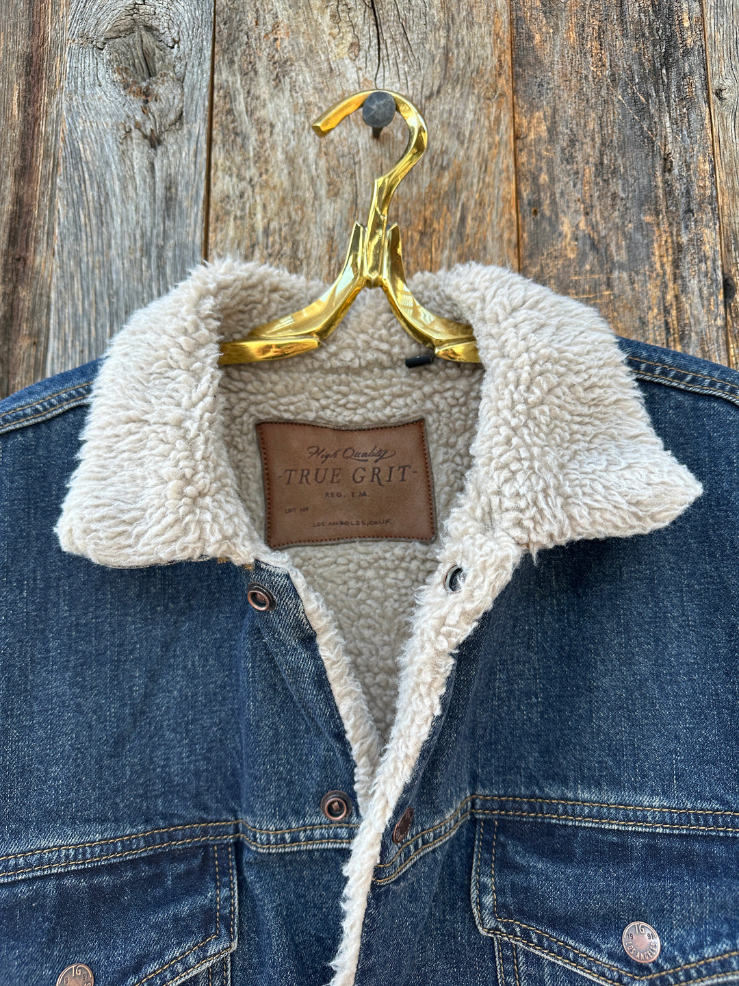 True Grit Freemont Sherpa-Lined Jacket Indigo