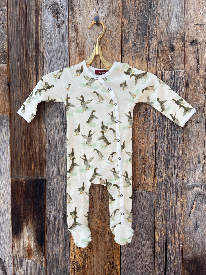 Milkbarn Organic Footed Romper Duck