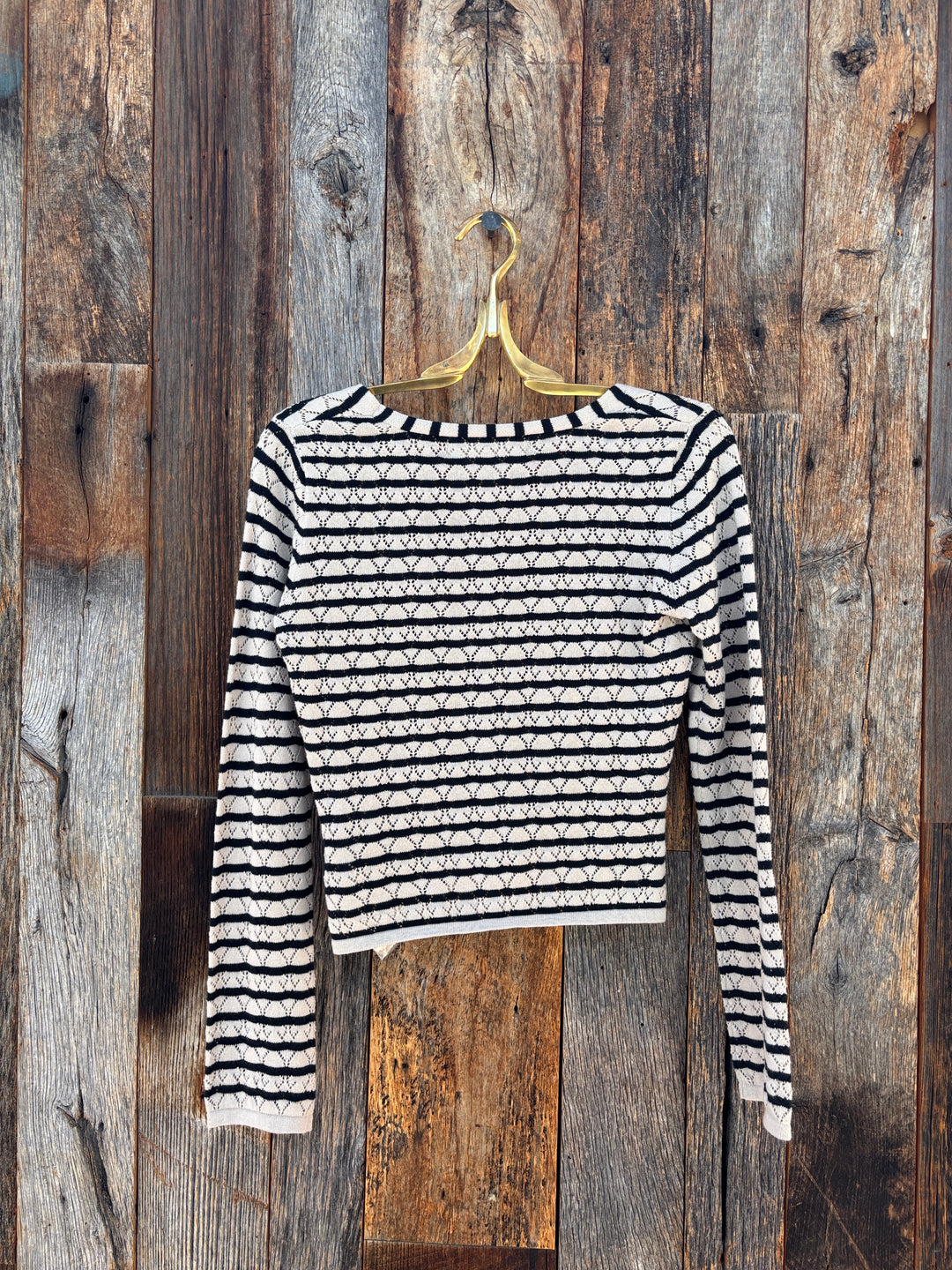 Saltwater Luxe Cardinal Sweater Black White