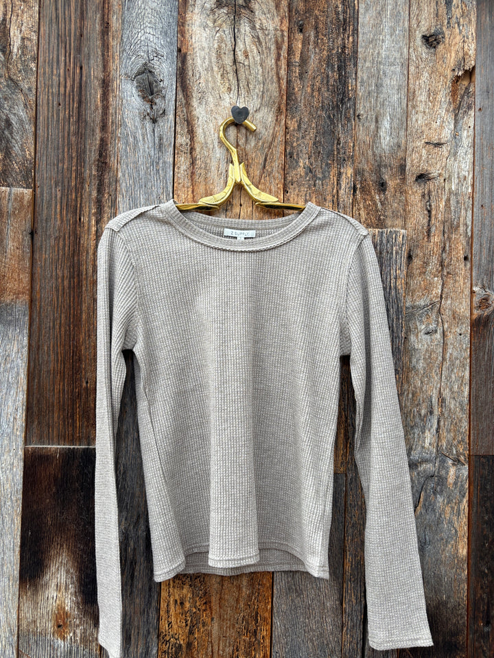 Z Supply Arlet Mini Thermal Top Smoked Heather