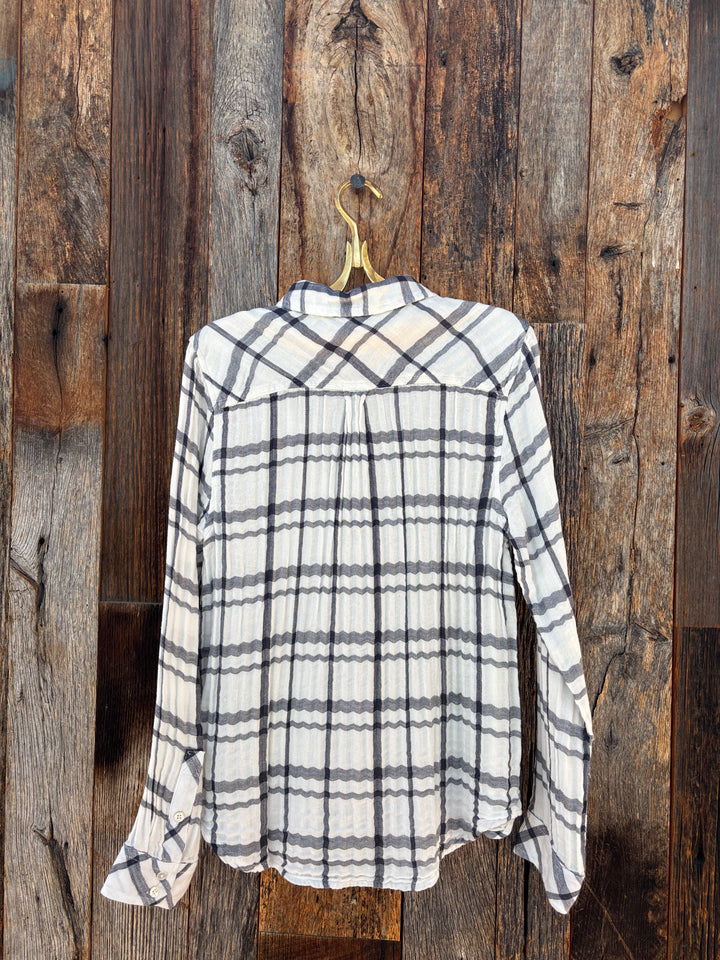 Dylan L/S Taylor Plaid White
