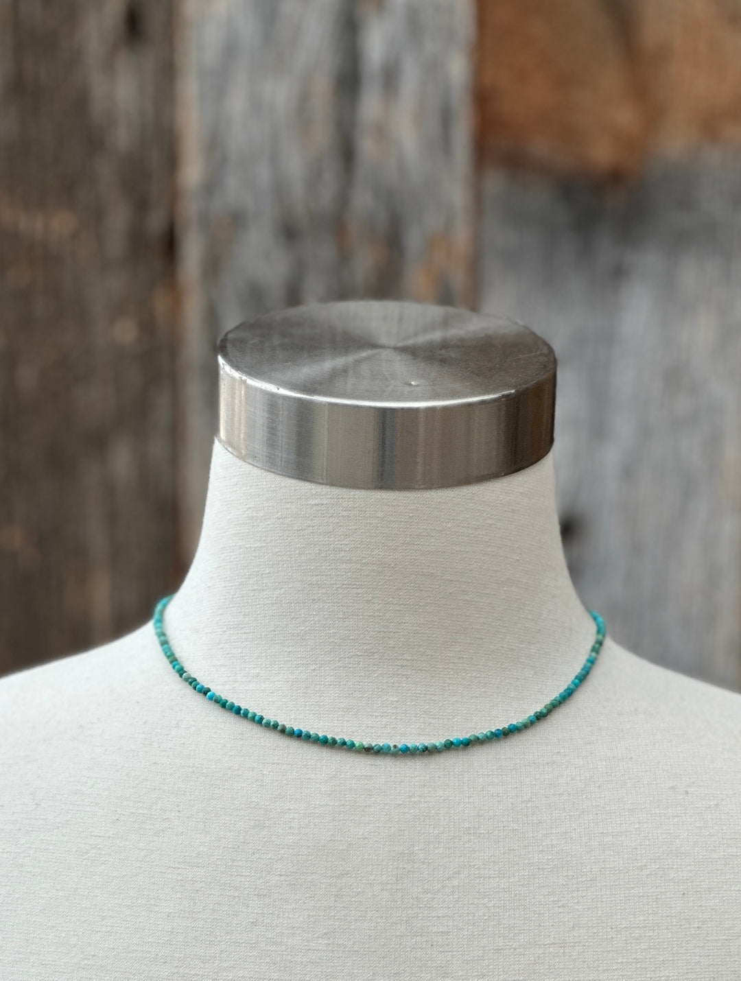 Radiant Malas Tiny Intention Necklace Turquoise 16"