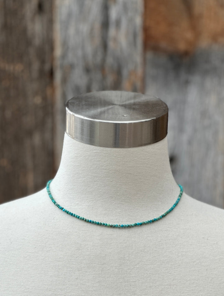 Radiant Malas Tiny Intention Necklace Turquoise 16"