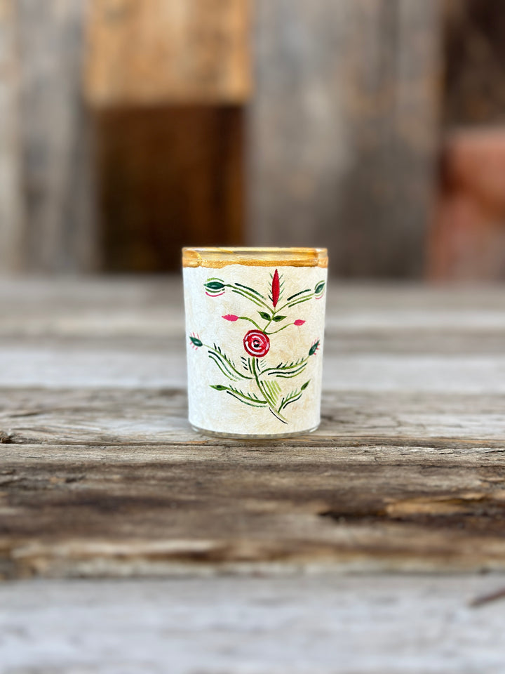 River Song Votive Pink Flower Branch