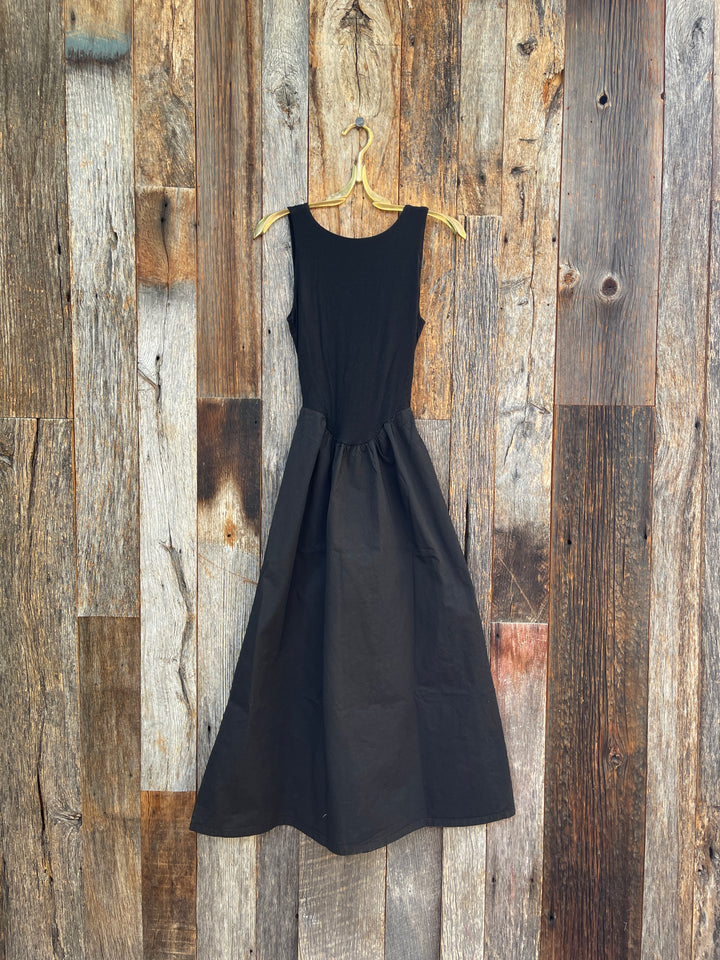 Project Social T Mixed Fabric Tank Dress Black