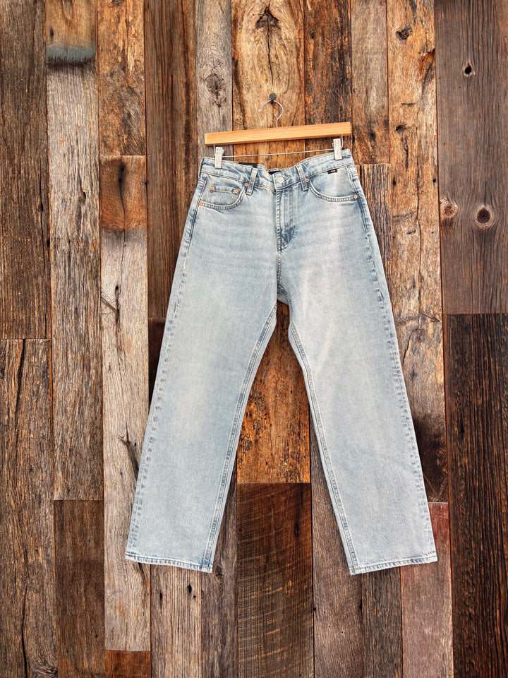 Mavi Savannah Straight Leg High Rise Bleached Classic Blue Jeans