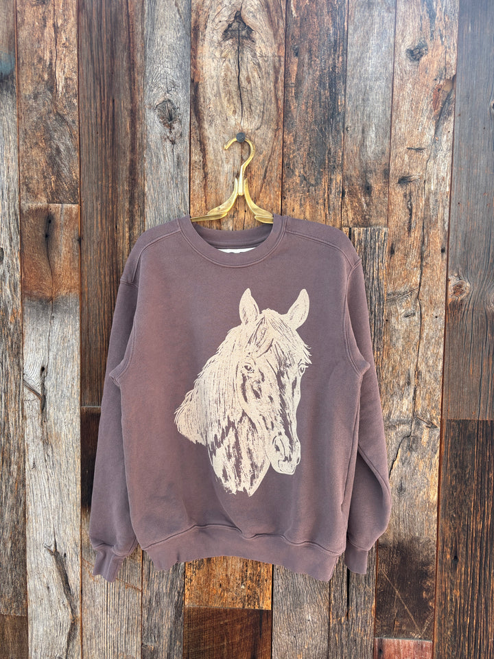 People of Leisure Brown Horse Sweatshirt
