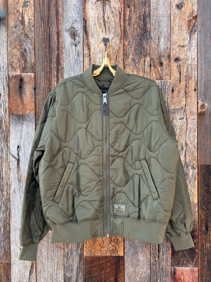 Alpha Industries Relaxed Quilted Flight Jacket Green